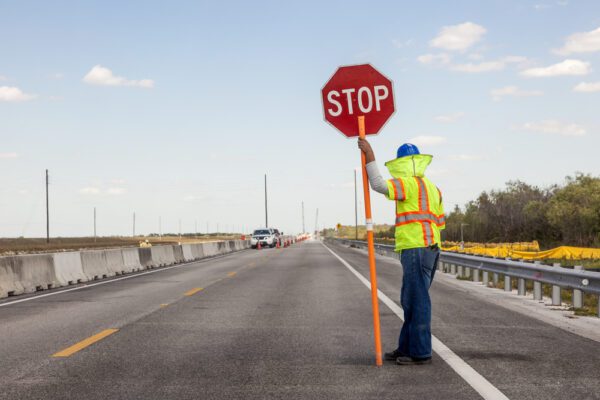 Road construction in progress